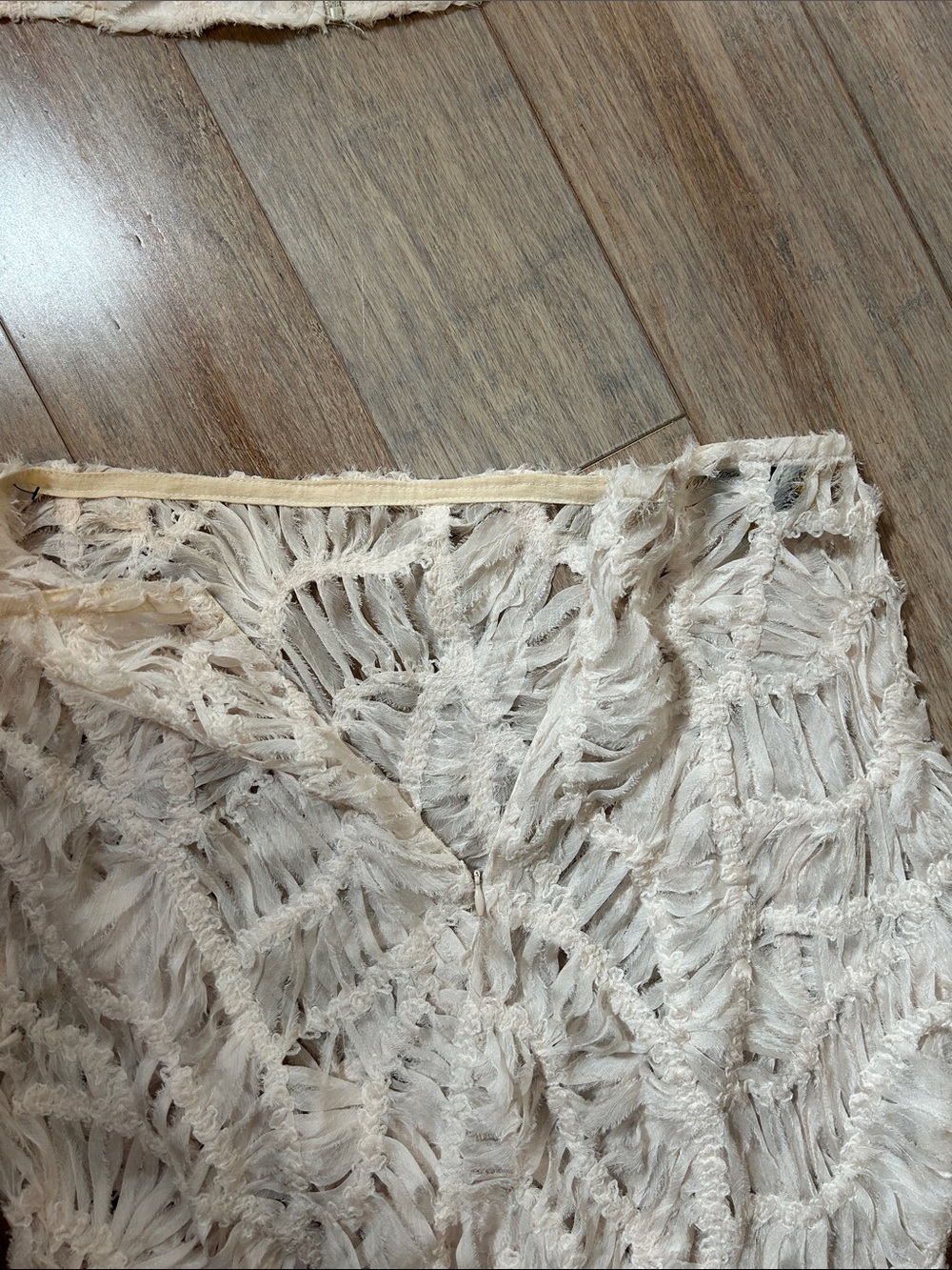 Je Te Veux Ivory Cream Crochet Maxi Skirt and Bandeau Set maxi see thu skirt S - Picture 13 of 17